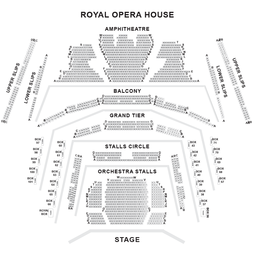 The Royal Opera House Seating Plan