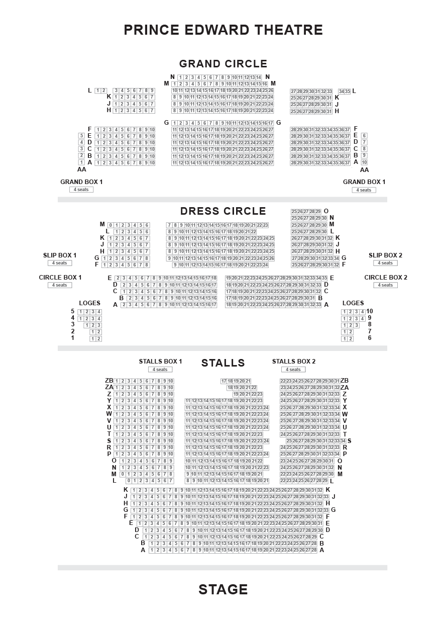 Prince Edward Theatre Seating Plan - Miss Saigon - London Box Office