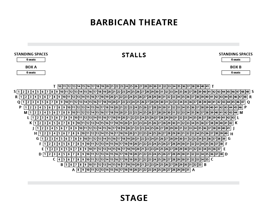 Barbican Theatre Seating Plan - Merry Wives of Windsor, Macbeth, Romeo ...