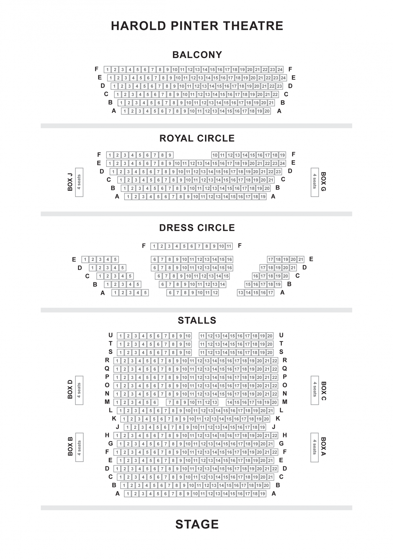 Harold Pinter Theatre Seating Plan - The Room / Victoria Station ...