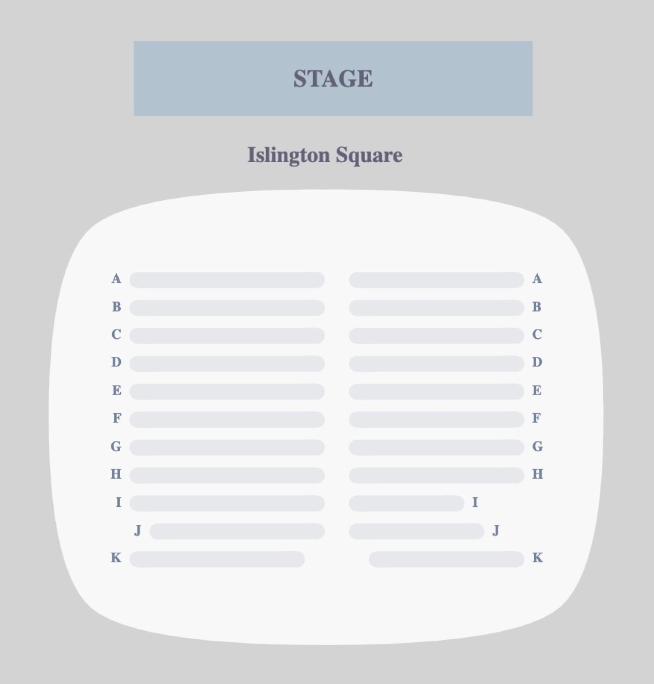 King's Head Theatre Seating plan