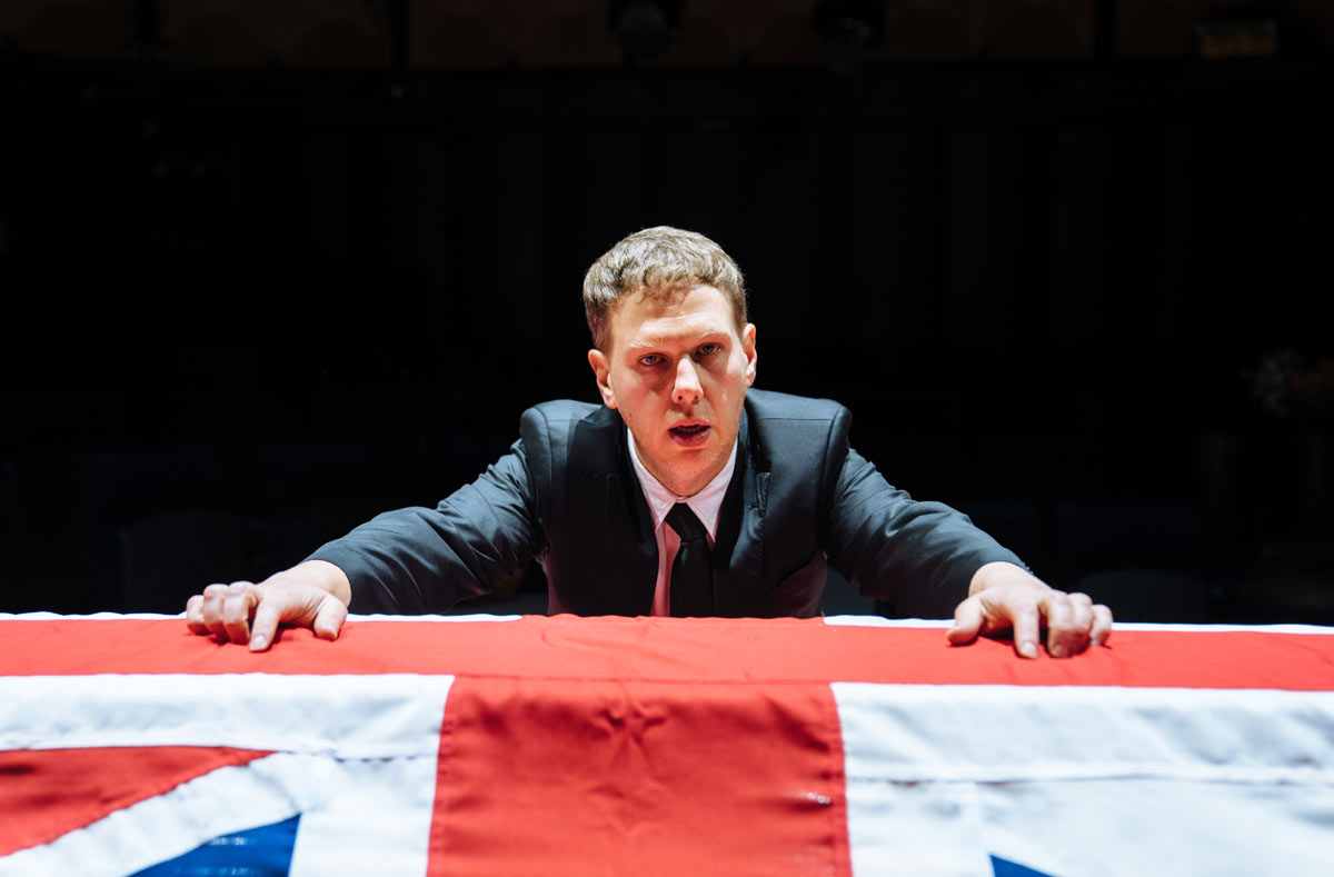 Thomas Coombes in Death of England: Michael at @sohoplace. Credit Helen Murray