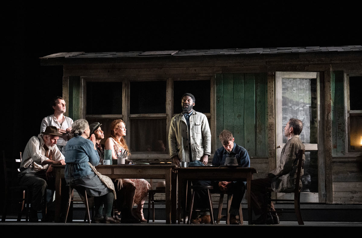 The Grapes of Wrath cast at the National Theatre. Photo Richard Hubert Smith